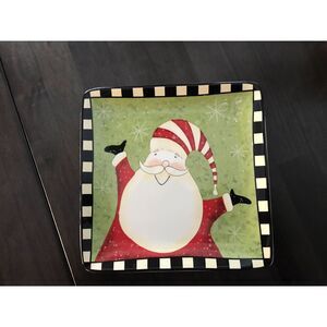 Certified International square Santa plate